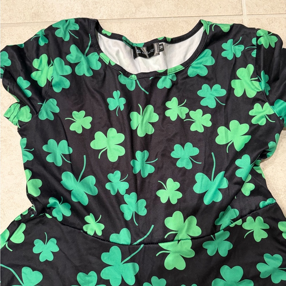 Charming Clover Teacher Dress - Black and Green - Picture 5 of 5